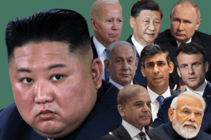 Collage of the leaders of all the nations that possess nuclear weapons